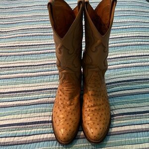 Tony Lama full quill ostrich boots, Great condition